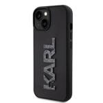 KARL LAGERFELD KLHCP15S3DMBKCK IPHONE 15/14/13 6.1 "BLACK / BLACK HARDCASE 3D RUBBER GLITTER LOGO