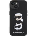 KARL LAGERFELD KLHCP15SDHKCNK IPHONE 15/14/13 6.1 "BLACK / BLACK SILICONE KARL & CHUPETTE HEAD