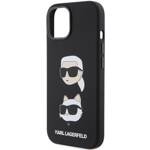 KARL LAGERFELD KLHCP15SDHKCNK IPHONE 15/14/13 6.1 "BLACK / BLACK SILICONE KARL & CHUPETTE HEAD