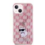 KARL LAGERFELD KLHCP15SHNCMKLP IPHONE 15/14/13 6.1 "PINK / PINK HARDCASE MONOGRAM CHUPETTE