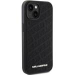 KARL LAGERFELD KLHCP15SPQKPMK IPHONE 15/14/13 6.1 "BLACK / BLACK HARDCASE QUILTED K PATTERN