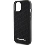 KARL LAGERFELD KLHCP15SPQKPMK IPHONE 15/14/13 6.1 "BLACK / BLACK HARDCASE QUILTED K PATTERN