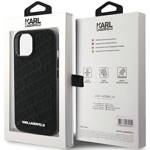 KARL LAGERFELD KLHCP15SPQKPMK IPHONE 15/14/13 6.1 "BLACK / BLACK HARDCASE QUILTED K PATTERN