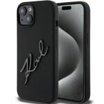 KARL LAGERFELD KLHCP15SSKSBMCK IPHONE 15/14/13 6.1 "BLACK / BLACK HARDCASE SILICONE KARL SCRIPT