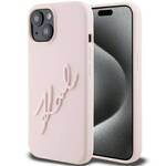 KARL LAGERFELD KLHCP15SSKSBMCP IPHONE 15/14/13 6.1 "PINK / PINK HARDCASE SILICONE KARL SCRIPT