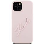 KARL LAGERFELD KLHCP15SSKSBMCP IPHONE 15/14/13 6.1 "PINK / PINK HARDCASE SILICONE KARL SCRIPT