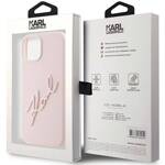 KARL LAGERFELD KLHCP15SSKSBMCP IPHONE 15/14/13 6.1 "PINK / PINK HARDCASE SILICONE KARL SCRIPT