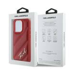 KARL LAGERFELD KLHCP15XPQDSMGR IPHONE 15 PRO MAX 6.7" RED/RED HARDCASE DIAGONAL QUILTED SCRIPT