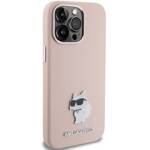 KARL LAGERFELD KLHCP15XSMHCNPP IPHONE 15 PRO MAX 6.7 "PINK/PINK SILICONE CHAPETTE METAL PIN