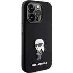 KARL LAGERFELD KLHCP15XSMHKNPK IPHONE 15 PRO MAX 6.7 "BLACK/BLACK SILICONE IKONIK METAL PIN