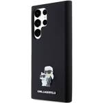 KARL LAGERFELD KLHCS23LSMHKCNPK S23 ULTRA S918 HARDCASE CZARNY/BLACK SILICONE KARL & CHUPETTE METAL PIN