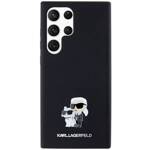 KARL LAGERFELD KLHCS23LSMHKCNPK S23 ULTRA S918 HARDCASE CZARNY/BLACK SILICONE KARL & CHUPETTE METAL PIN