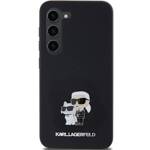 KARL LAGERFELD KLHCS23SSMHKCNPK S23 S23 S911 HARDCASE CZARNY/BLACK SILICONE KARL & CHUPETTE METAL PIN