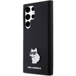 KARL LAGERFELD KLHCS24LSMHCNPK S24 ULTRA S928 BLACK/BLACK HARDCASE SILICONE CHOUPETTE METAL PIN