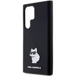 KARL LAGERFELD KLHCS24LSMHCNPK S24 ULTRA S928 BLACK/BLACK HARDCASE SILICONE CHOUPETTE METAL PIN