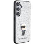 KARL LAGERFELD KLHCS24SGCNPSG S24 S921 SREBRNY/SILVER HARDCASE FIXED GLITTER IKONIK LOGO PIN