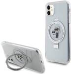 KARL LAGERFELD KLHMN61HMRSKCH IPHONE 11 / XR 6.1 "BIALY / WHITE HARDCASE RING STAND KARL & CHUPETTTE MAGSAFE