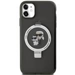 KARL LAGERFELD KLHMN61HMRSKCK IPHONE 11 / XR 6.1 "BLACK / BLACK HARDCASE RING STAND KARL & CHUPETTTE MAGSAFE