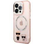 KARL LAGERFELD KLHMP14LHKCP IPHONE 14 PRO 6.1 "HARDCASE PINK/PINK KARL & CHUPETTE ALUMINUM MAGSAFE