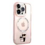 KARL LAGERFELD KLHMP14LHNKIP IPHONE 14 PRO 6.1 "HARDCASE PINK/PINK ICONIC KARL & CHOUPETTE MAGSAFE