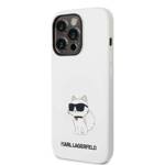 KARL LAGERFELD KLHMP14LSNCHBCH IPHONE 14 PRO 6.1 "HARDCASE WHITE/WHITE SILICONE CHAPETTE MAGSAFE