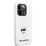 KARL LAGERFELD KLHMP14LSNCHBCH IPHONE 14 PRO 6.1 "HARDCASE WHITE/WHITE SILICONE CHAPETTE MAGSAFE