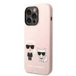 KARL LAGERFELD KLHMP14LSSKCI IPHONE 14 PRO 6.1 "HARDCASE LIGHT PINK/LIGHT PINK SILICONE KARL & CHUPETTE MAGSAFE