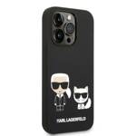 KARL LAGERFELD KLHMP14LSSKCK IPHONE 14 PRO 6.1 "HARDCASE CZARNY/BLACK LIQUID SILICONE KARL & CHOUPETTE MAGSAFE