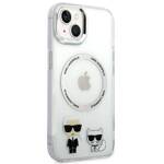 KARL LAGERFELD KLHMP14MHKCT IPHONE 14 PLUS / 15 PLUS 6.7 "HARDCASE TRANSPARENT / TRANSPARENT KARL & CHOUPETTE ALUMINUM MAGSAFE