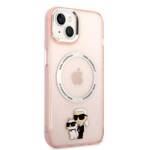 KARL LAGERFELD KLHMP14MHNKPCIP IPHONE 14 PLUS / 15 PLUS 6.7 "HARDCASE PINK / PINK ICONIC KARL & CHUPETTE MAGSAFE