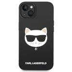 KARL LAGERFELD KLHMP14MSLCHBK IPHONE 14 PLUS / 15 PLUS 6.7 "HARDCASE CZARNY / BLACK SILICONE CHOUPETTE HEAD MAGSAFE