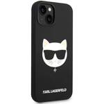 KARL LAGERFELD KLHMP14MSLCHBK IPHONE 14 PLUS / 15 PLUS 6.7 "HARDCASE CZARNY / BLACK SILICONE CHOUPETTE HEAD MAGSAFE