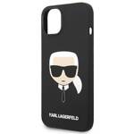 KARL LAGERFELD KLHMP14MSLKHBK IPHONE 14 PLUS / 15 PLUS 6.7 "HARDCASE CZARNY / BLACK SILICONE KARL`S HEAD MAGSAFE