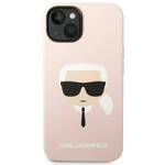 KARL LAGERFELD KLHMP14MSLKHLP IPHONE 14 PLUS / 15 PLUS 6.7 "HARDCASE LIGHT PINK / LIGHT PINK SILICONE KARL`S HEAD MAGSAFE