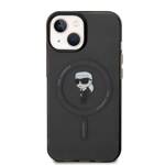 KARL LAGERFELD KLHMP14SHFCKON IPHONE 14/15/13 6.1 "BLACK / BLACK HARDCASE IML IKONIK MAGSAFE