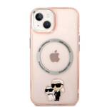 KARL LAGERFELD KLHMP14SHNKPCIP IPHONE 14/15/13 6.1 "HARDCASE PINK / PINK ICONIC KARL & CHOUPETTE MAGSAFE