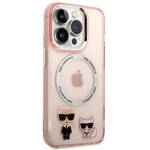 KARL LAGERFELD KLHMP14XHKCP IPHONE 14 PRO MAX 6.7 "HARDCASE PINK/PINK KARL & CHUPETTE ALUMINUM MAGSAFE