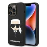 KARL LAGERFELD KLHMP14XSLKHBK IPHONE 14 PRO MAX 6.7 "HARDCASE BLACK/BLACK SILICONE KARL`S HEAD MAGSAFE