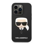 KARL LAGERFELD KLHMP14XSLKHBK IPHONE 14 PRO MAX 6.7 "HARDCASE BLACK/BLACK SILICONE KARL`S HEAD MAGSAFE