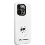 KARL LAGERFELD KLHMP14XSNCHBCH IPHONE 14 PRO MAX 6.7 "HARDCASE WHITE/WHITE SILICONE CHOUPETTE MAGSAFE