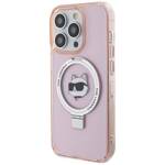 KARL LAGERFELD KLHMP15LHMRSCHP IPHONE 15 PRO 6.1 "PINK/PINK HARDCASE RING STANDARD CHAPETTE HEAD MAGSAFE