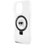 KARL LAGERFELD KLHMP15LHMRSKHH IPHONE 15 PRO 6.1 "BIAŁY/WHITE HARDCASE RING STAND KARL HEAD MAGSAFE