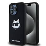 KARL LAGERFELD KLHMP15LSCHPPLK IPHONE 15 PRO 6.1" BLACK/BLACK HARDCASE SILICONE CHOUPETTE HEAD MAGSAFE