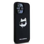 KARL LAGERFELD KLHMP15LSCHPPLK IPHONE 15 PRO 6.1" BLACK/BLACK HARDCASE SILICONE CHOUPETTE HEAD MAGSAFE