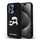 KARL LAGERFELD KLHMP15LSKCHPPLK IPHONE 15 PRO 6.1" BLACK/BLACK HARDCASE SILICONE KARL & CHOUPETTE MAGSAFE