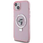 KARL LAGERFELD KLHMP15MHMRSKCP IPHONE 15 PLUS / 14 PLUS 6.7 "PINK / PINK HARDCASE RING STAND KARL & CHUPETTTE MAGSAFE