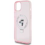 KARL LAGERFELD KLHMP15MHMRSKCP IPHONE 15 PLUS / 14 PLUS 6.7 "PINK / PINK HARDCASE RING STAND KARL & CHUPETTTE MAGSAFE