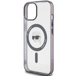 KARL LAGERFELD KLHMP15SHKHNOTK IPHONE 15/14/13 6.1 "TRANSPARENT HARDCASE IML KARL`S HEAD MAGSAFE