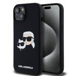 KARL LAGERFELD KLHMP15SSKCHPPLK IPHONE 15 / 14 / 13 6.1" BLACK/BLACK HARDCASE SILICONE KARL & CHOUPETTE MAGSAFE