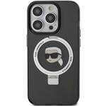 KARL LAGERFELD KLHMP15XHMRSKHK IPHONE 15 PRO MAX 6.7 "BLACK/BLACK HARDCASE RING STANDARD KARL HEAD MAGSAFE